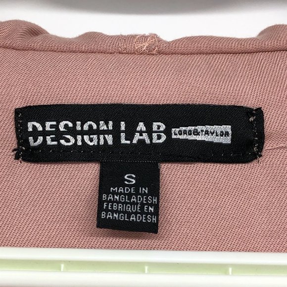 Design Lab Dusty Rose Casual Lightweight Military Safari Anorak Utility Hoodie S - Picture 3 of 16